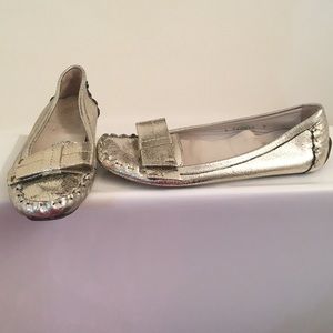 Frances Valentine Gold Flats/Loafers